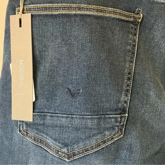 NWT Hudson Blake Slim Straight Republic Blue Jeans (36) $195 retail - Picture 10 of 11
